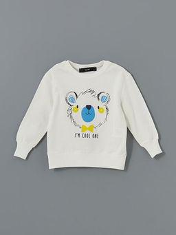 Bisiklet Yaka Bask?l? Erkek Bebek E?ofman Tak?m