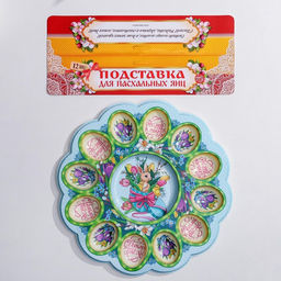 Подставка для яиц и кулича Кролик, на 12 яиц, d=30 см
