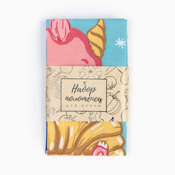 Набор полотенец Доляна Сладкого года 28х46 см - 2 шт, 100% хл, рогожка 164 г/м2  фото 5