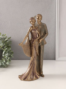 Фигурка полистоун «Пара в костюмах 20-30-х годов», 17×9×31.5 см