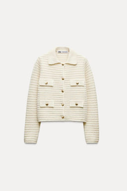 COLLAR KNIT JACKET - Zara фото 4