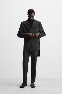 DOUBLE-BREASTED BLAZER WITH SHAWL COLLAR