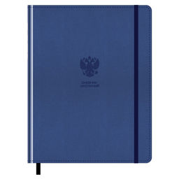Дневник тв. об., иск. кожа 1-11 кл. "Орел. Синий" (D5h48_58608, BG) блинтовое тиснение, ляссе