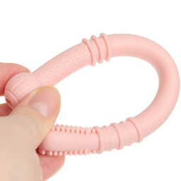 Прорезыватель силиконовый M&B, логопедический, от 3 мес., розовый