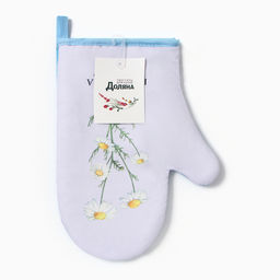 Варежка-прихватка Ромашки, 20?27 см,100% п/э