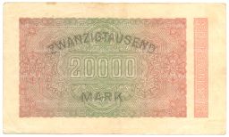 Банкнота 20000 марок 1923 года Германия