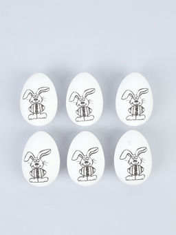 Заготовки для творчества Пасхальный кролик под роспись, набор 6 шт.