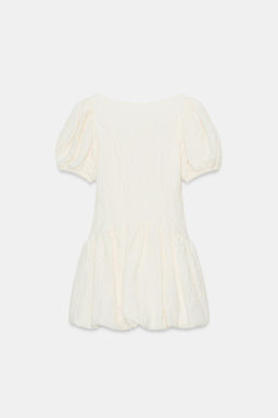 VESTIDO CORTO GLOBO JACQUARD / Crudo - Zara фото 6