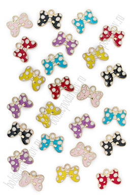 Подвеска металл "Бантик" (24 шт) SF-7343, ассорти