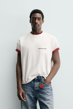 SLOGAN PRINT POCKET T-SHIRT - Zara фото 2