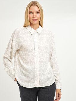 рубашка женская прямого кроя с принтом