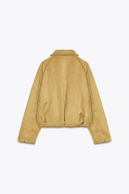 FAUX SUEDE BOMBER JACKET - Zara фото 8