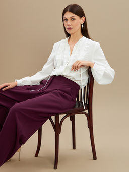 Блузка с рюшами OD-976-1 белый