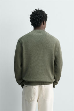 JERSEY REGULAR FIT ALGOD?N / Verde gris - Zara фото 3