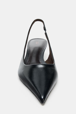 LEATHER SLINGBACK SHOES - Zara фото 11