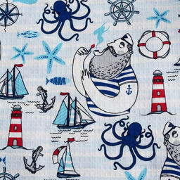 Простыня банная Этель Капитан 150х180 см, вафля 200г/м2, 100% хлопок  фото 3