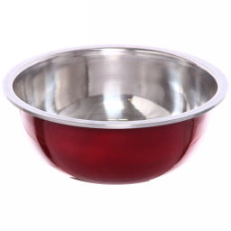 Цена за 2 шт. Миска металлическая 27 см 3000 мл красная
