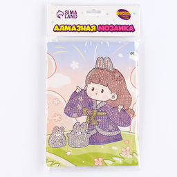 Цена за 2 шт. Алмазная вышивка Мичико, 13.7?18.3 см, картон, с частичным заполнением