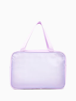 Косметичка на молнии для бассейна, большая, с ручками, с принтом «Ромбы», сиреневый