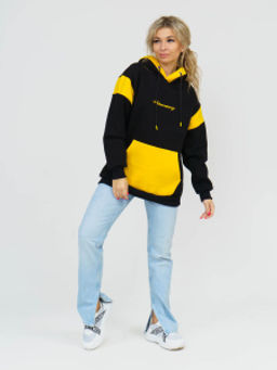 879 Толстовка "черный/желтый"
