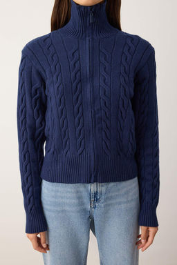 Wardrobe Essentials Lacivert Premium IplikDevrik Yaka Sac Orgulu Basic Triko H?rka | TWOAW26HI00137 - Trendyolmilla фото 6