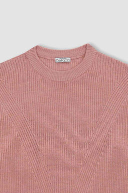 Свитер обычного кроя с круглым вырезом - Defacto фото 9