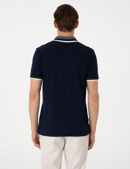 Lacivert Slim Fit Polo Yaka Ti__rt