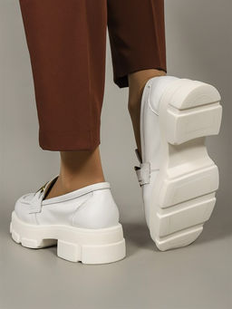 Лоферы женские/ Броги P-48P White - Piniolo фото 3