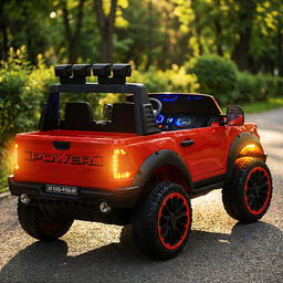 Электромобиль "Мощность скорости" на аккумуляторе, с р/у управлением, в коробке (красный)