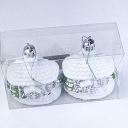 Набор ёлочных игрушек серебреный 2 шт - Super bat фото 3