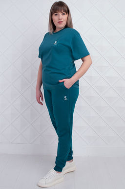 Арт. 2363 Костюм с брюками женский 50-58 Цвет:верх-зеленый кофе, низ-зеленый кофе - Калинка фото 10