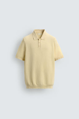 POLO PUNTO REGULAR FIT PIQU? / Amarillo claro