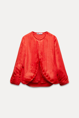 TEXTURED ORGANZA JACKET - Zara фото 4