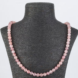 Бусы из Кварца клубничного