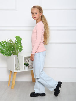 ДЖ056 Джемпер Школа (пудровый) - Милаша фото 3