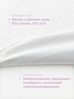 -25% Наматрасник непромокаемый Аквастоп Хлопок 90*200 Ecotex  фото 3