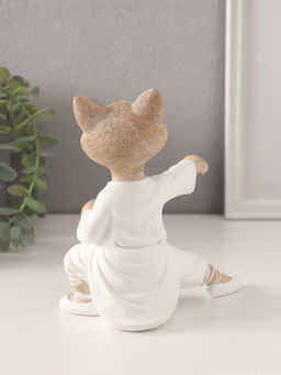 Фигурка полистоун «Кот каратист», 14×7.5×15 см