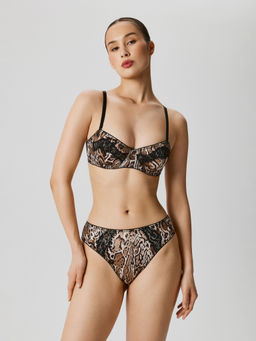 Infinity / Бюстгальтер с мягкой чашкой жен. Matello темно-коричневый принт - Infinity Lingerie фото 3