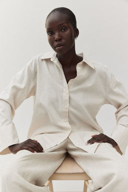 Camisa en mezcla de lino - H&m фото 2