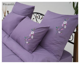 Наволочка "Satini Ricamo" R-5070/сиреневый