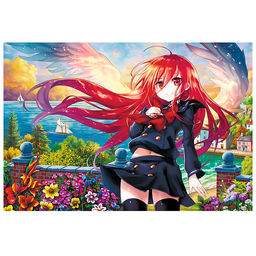 Холст с красками 40х50 по номерам "Красноволосая девочка с крыльями" (в коробке)(24цв)