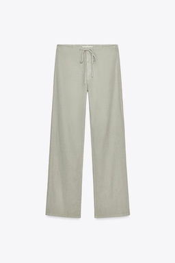 STRAIGHT PYJAMA TROUSERS - Zara фото 4