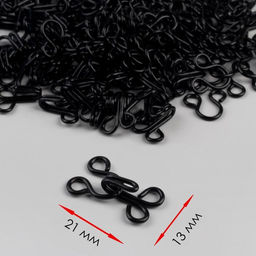 Цена за 2 шт. Крючок пришивной №4, 21×13 мм, 100 шт., чёрный