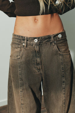 TRF OVERSIZE LOW-RISE JEANS - Zara фото 4
