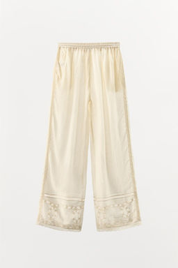 TROUSERS WITH LACE TRIM, BEADING AND EMBROIDERY - Zara фото 4