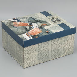 Коробка подарочная складная, упаковка, «Сильному и надежному», 31 х 25.5 х 16 см