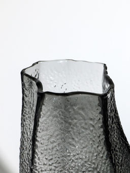 Ваза «Дженис», 30×15×9.5 см, стекло, серая