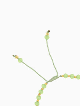 Браслет, длина 16 см, фисташковый, золотой