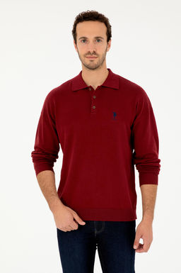 Erkek Bordo Basic Kazak