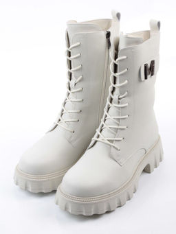 04-PAX27-2Z MILK Ботинки зимние женские (натуральная кожа, 100% шерсть)